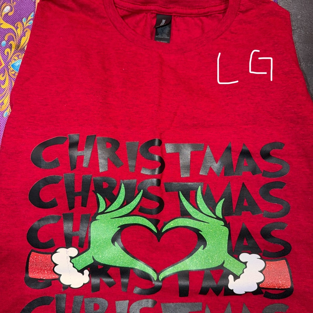 Red Christmas grinch T-shirt